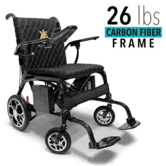 ComfyGo Phoenix 27 lbs. Lightweight Carbon Fiber Power Wheelchair